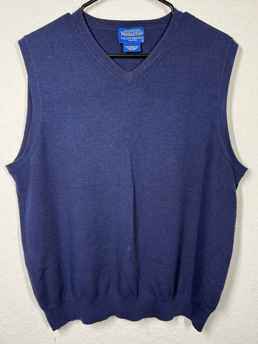 Pendleton 100% Merino Wool Sweater Vest Size Large